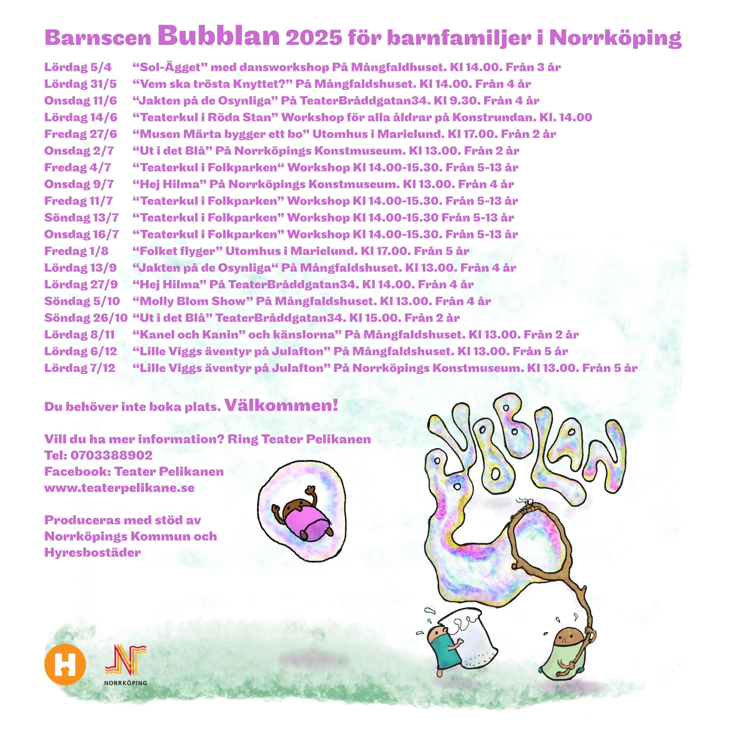 Barnscen Bubblan Spelschema 2025